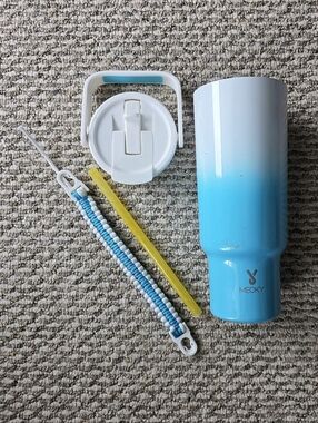 Meoky 40 oz Tumbler with Handle and Straw